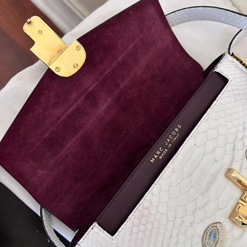 NWT The Marc Jacobs Embroidery Opulent Python Handbag -Read Description- - Picture 7 of 17